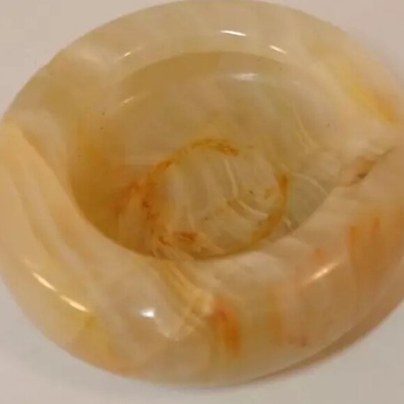 Vintage Onyx Round Marble Ashtray (Pakistan International Airlines)-NEW-Box S&H - Picture 5 of 5